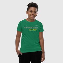 Load image into Gallery viewer, SUCCESS WIRE "POSITIVE VIBES ALL DAY" Short Sleeve T-Shirt for Big & Little Boys (S-XL)