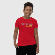 Load image into Gallery viewer, SUCCESS WIRE "POSITIVE VIBES ALL DAY" Short Sleeve T-Shirt for Big & Little Boys (S-XL)