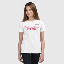 Load image into Gallery viewer, SUCCESS WIRE "Positive Vibes All Day" Short Sleeve T-Shirt for Big & Little Girls (S-XL)