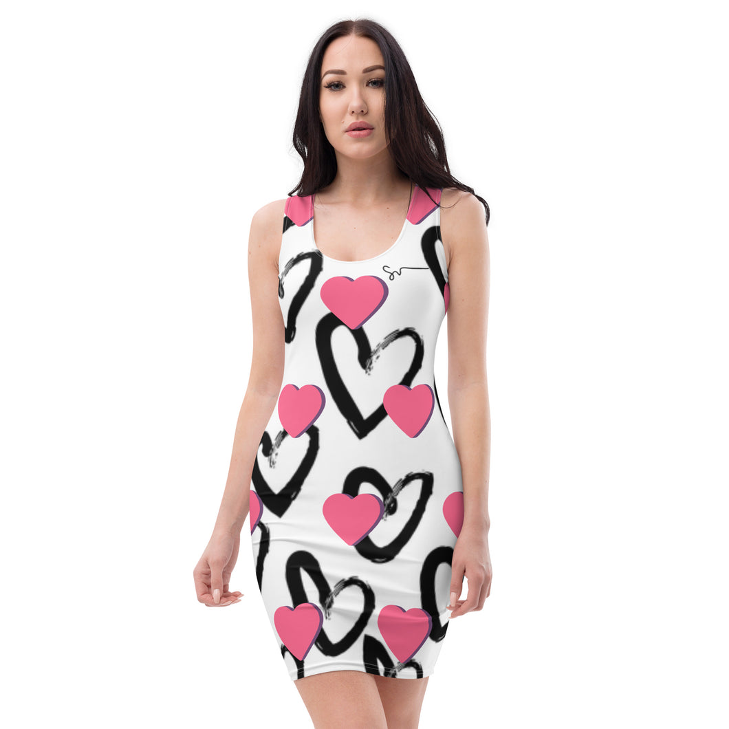 SUCCESS WIRE Love Vibes Bodycon Dress for Women