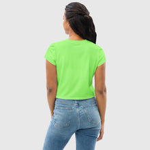 Load image into Gallery viewer, SUCCESS WIRE Lime Crop Tee for Women
