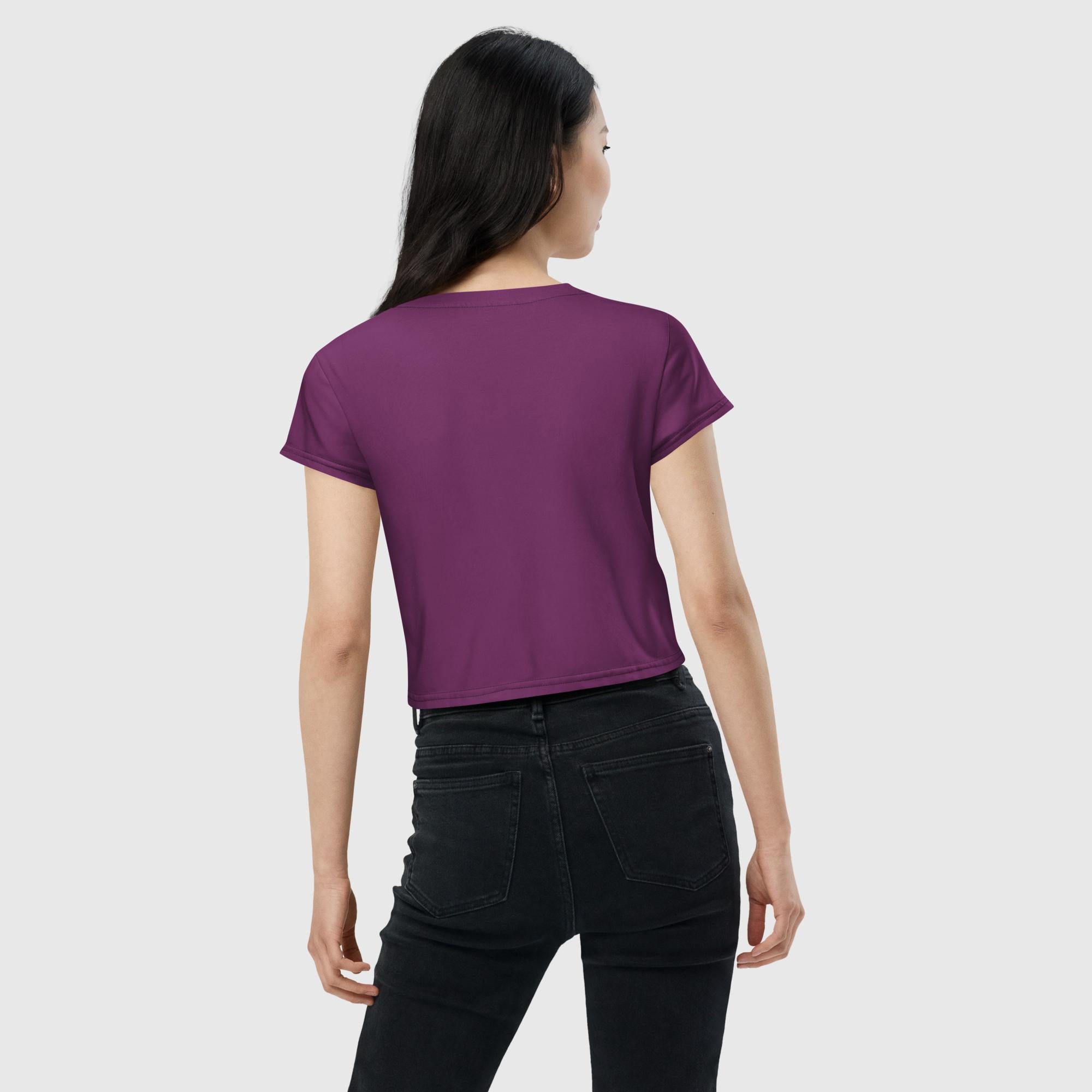 SUCCESS WIRE Purple Crop Tee for Women