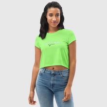 Load image into Gallery viewer, SUCCESS WIRE Lime Crop Tee for Women
