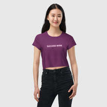 Load image into Gallery viewer, SUCCESS WIRE Purple Crop Tee for Women
