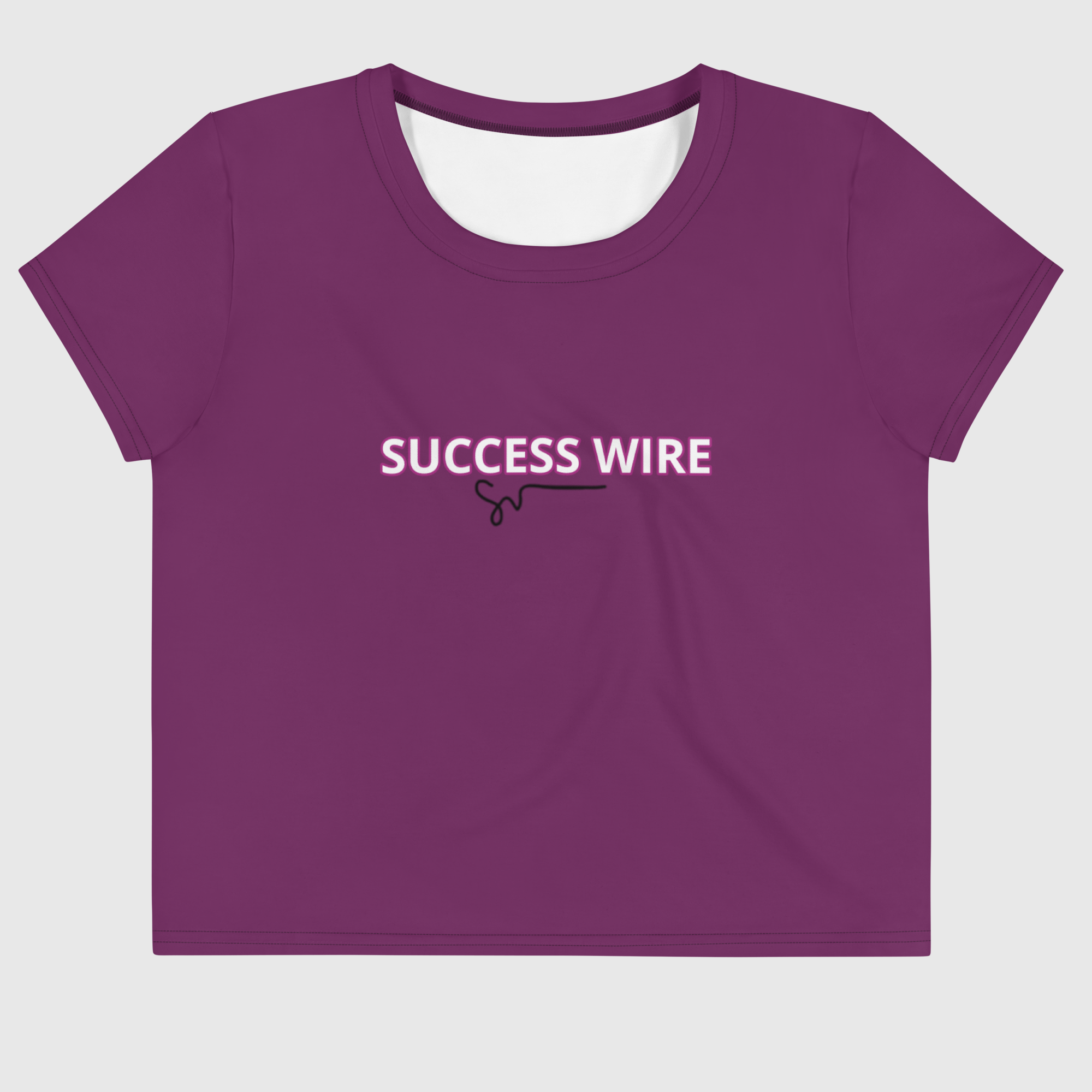 SUCCESS WIRE Purple Crop Tee for Women