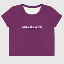 Load image into Gallery viewer, SUCCESS WIRE Purple Crop Tee for Women
