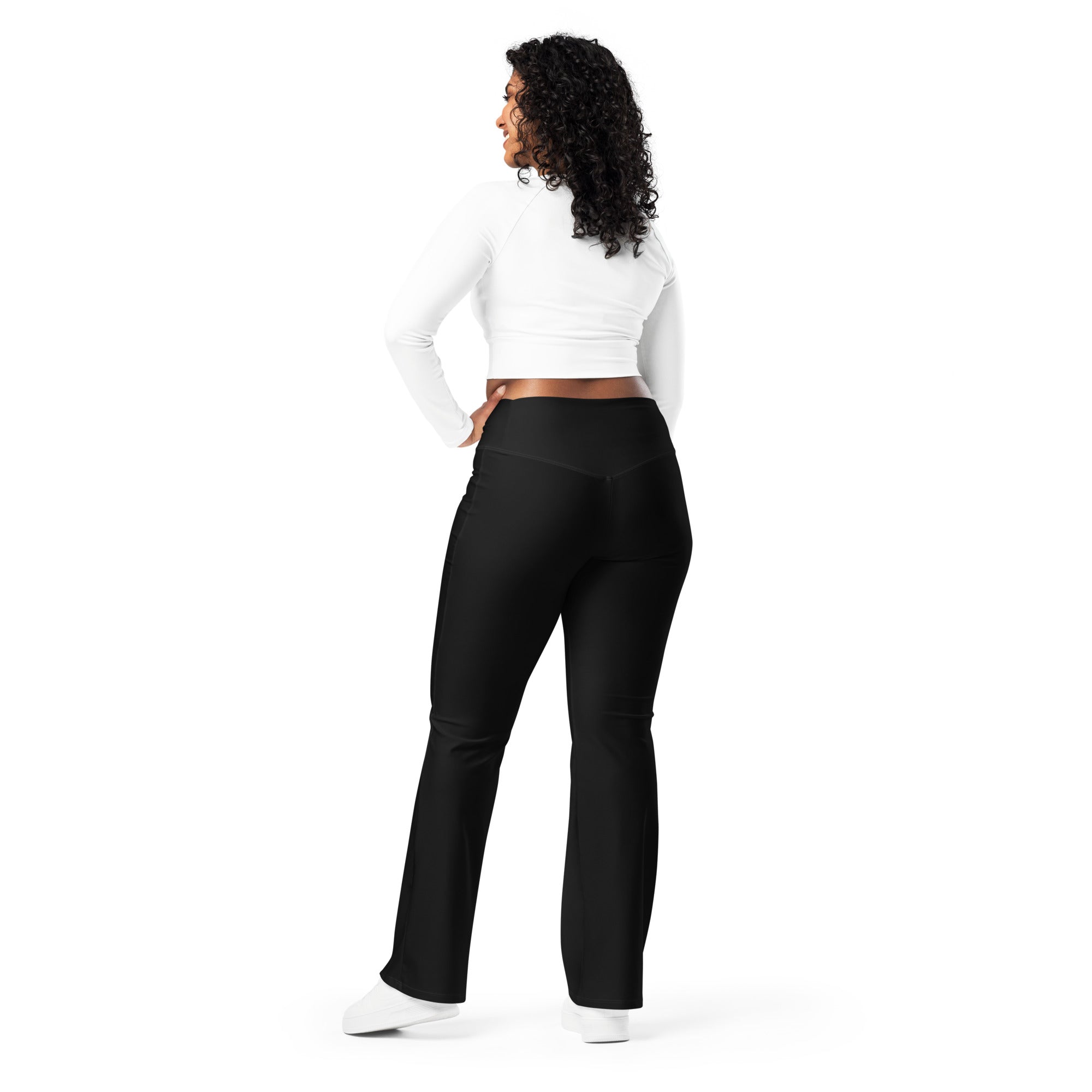 SUCCESS WIRE Flare Leggings for Women - Black