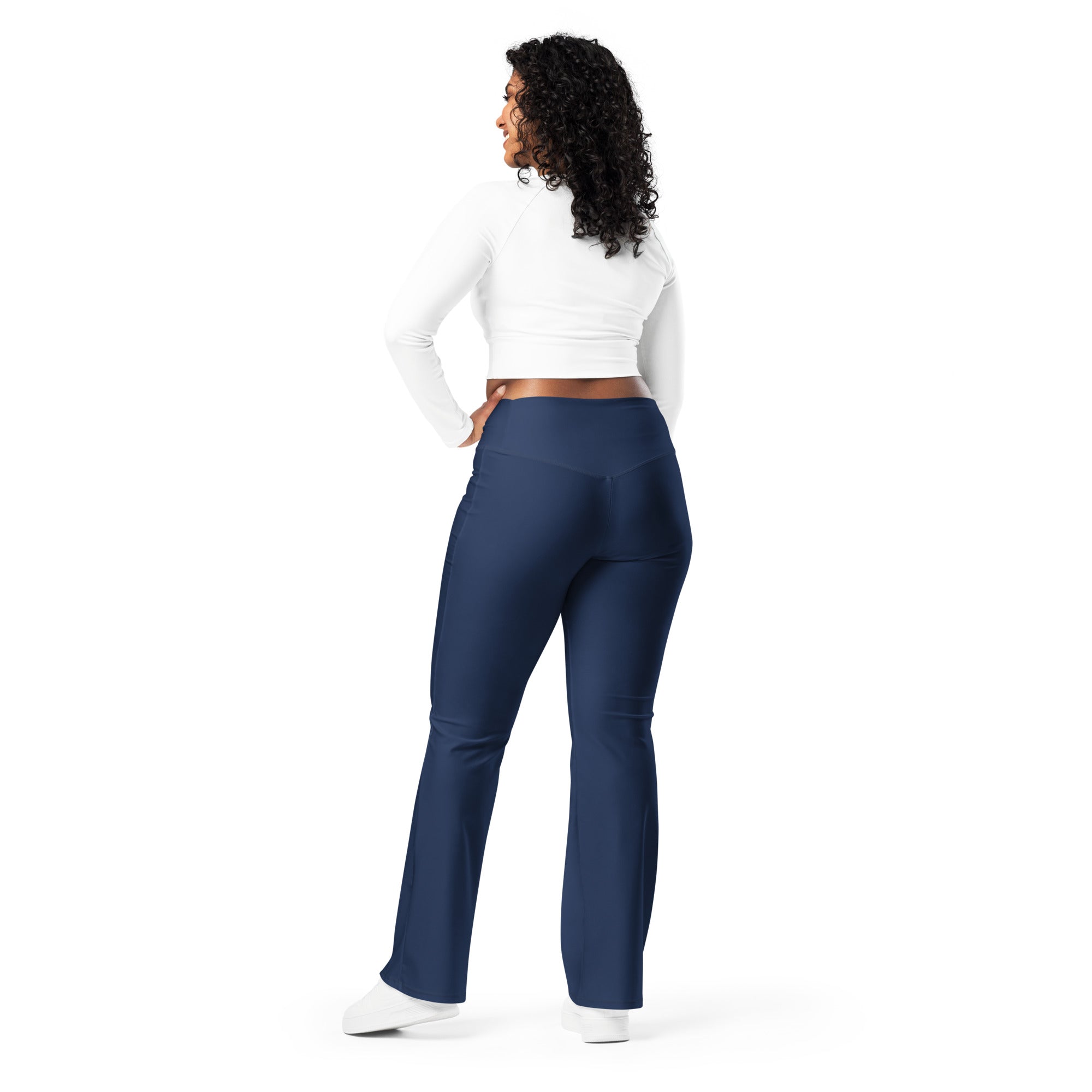 SUCCESS WIRE Flare Leggings for Women - Navy