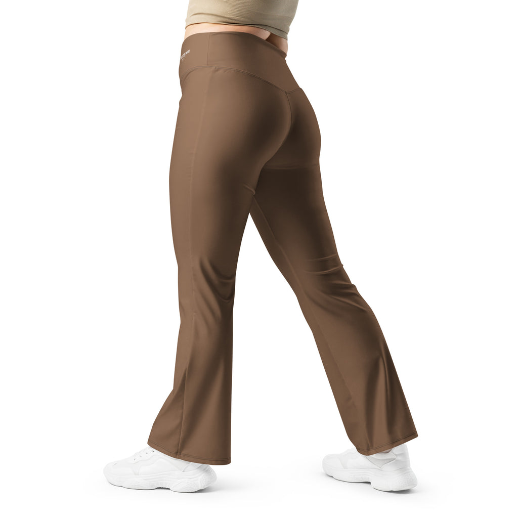 SUCCESS WIRE Flare Leggings for Women - Chocolate