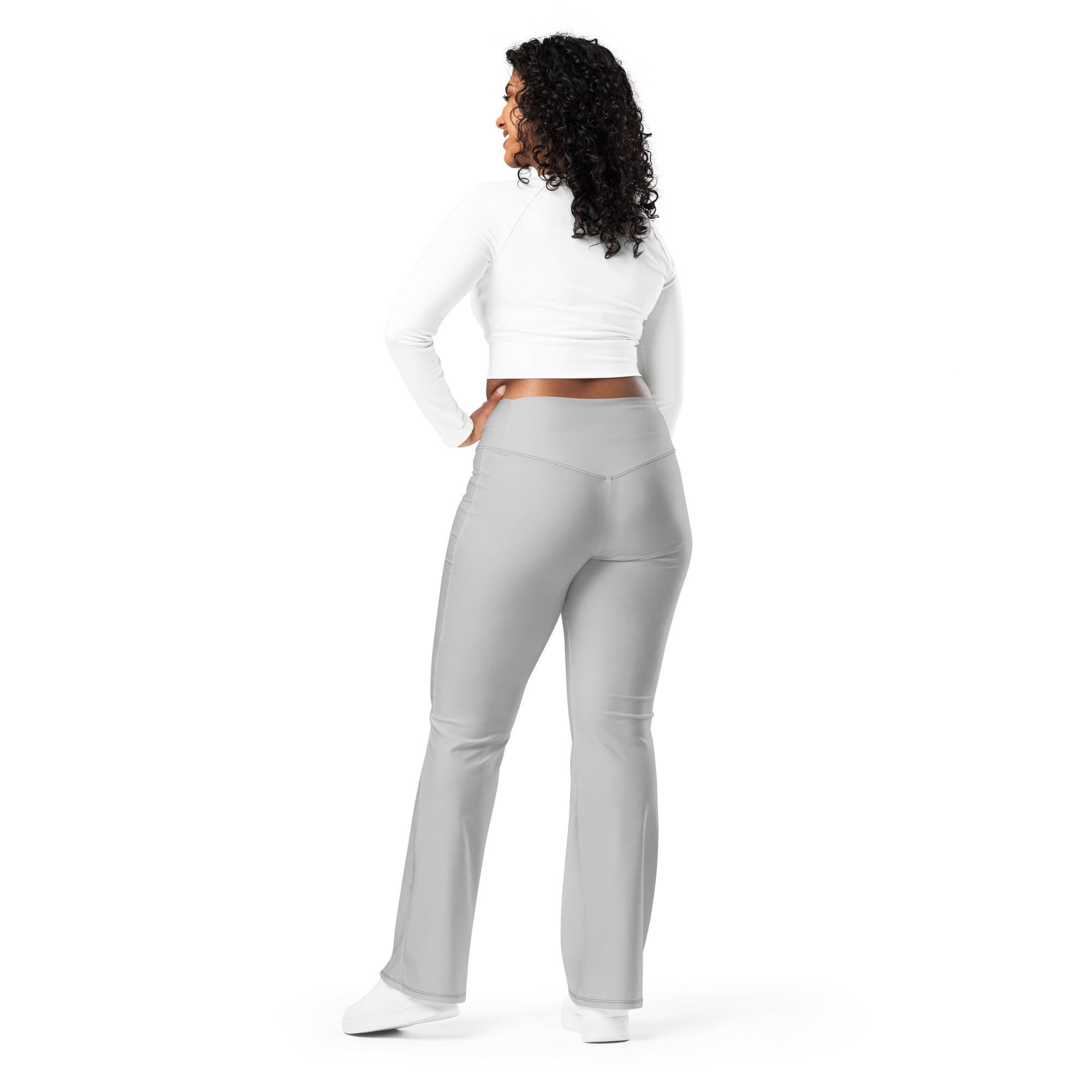 SUCCESS WIRE Flare Leggings for Women - Silver