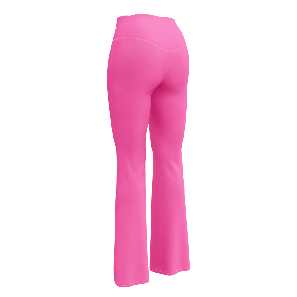 SUCCESS WIRE Flare Leggings for Women - Hot Pink