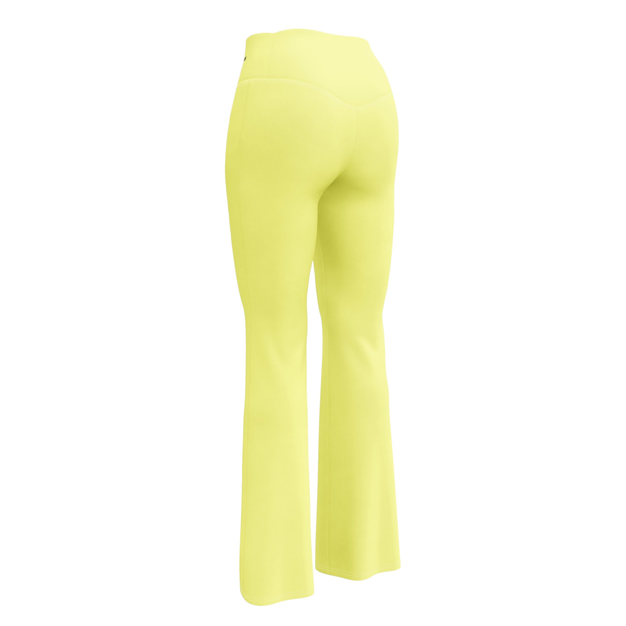 SUCCESS WIRE Flare Leggings for Women - Pastel Yellow