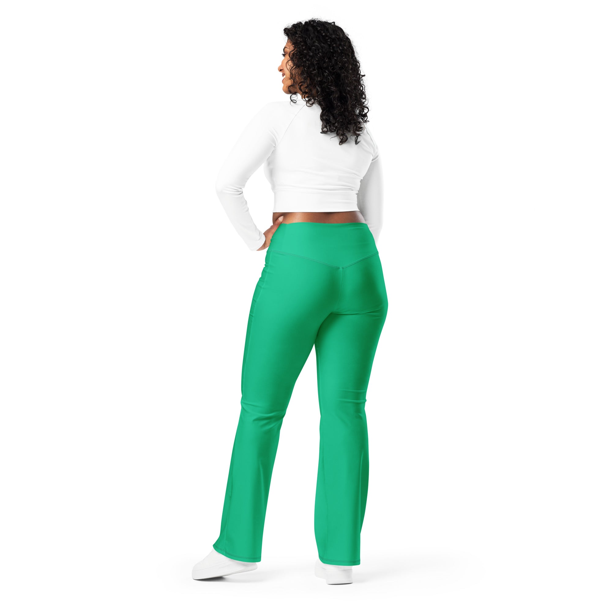 SUCCESS WIRE Flare Leggings for Women - Jade