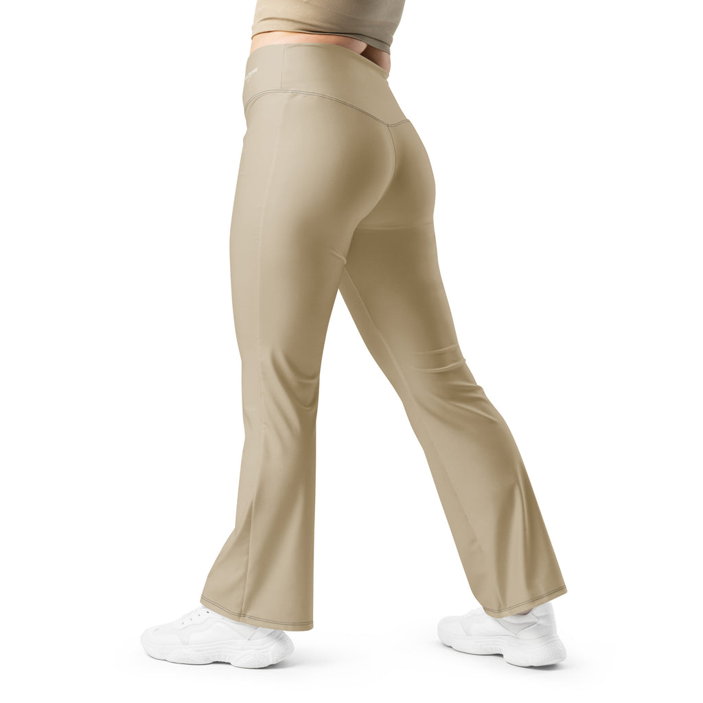 SUCCESS WIRE Flare Leggings for Women - Khaki Tan