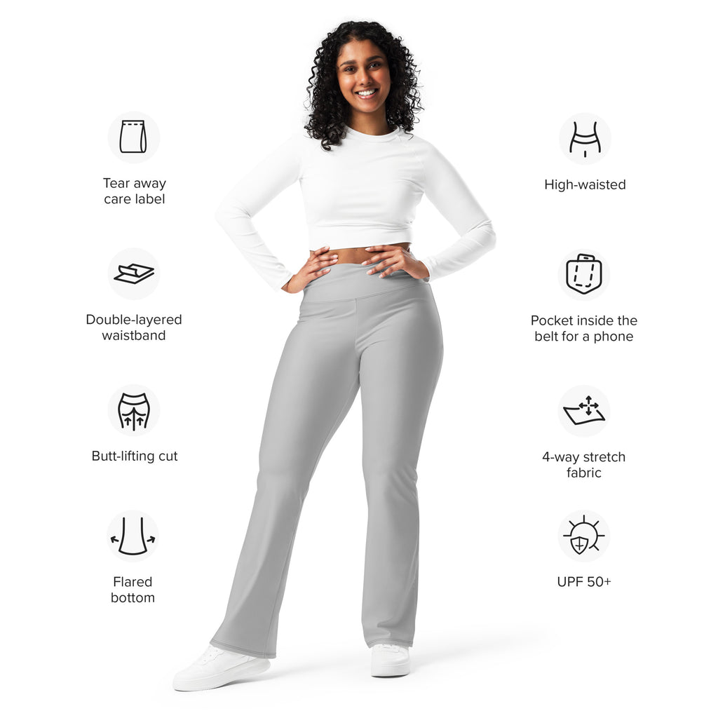 SUCCESS WIRE Flare Leggings for Women - Silver