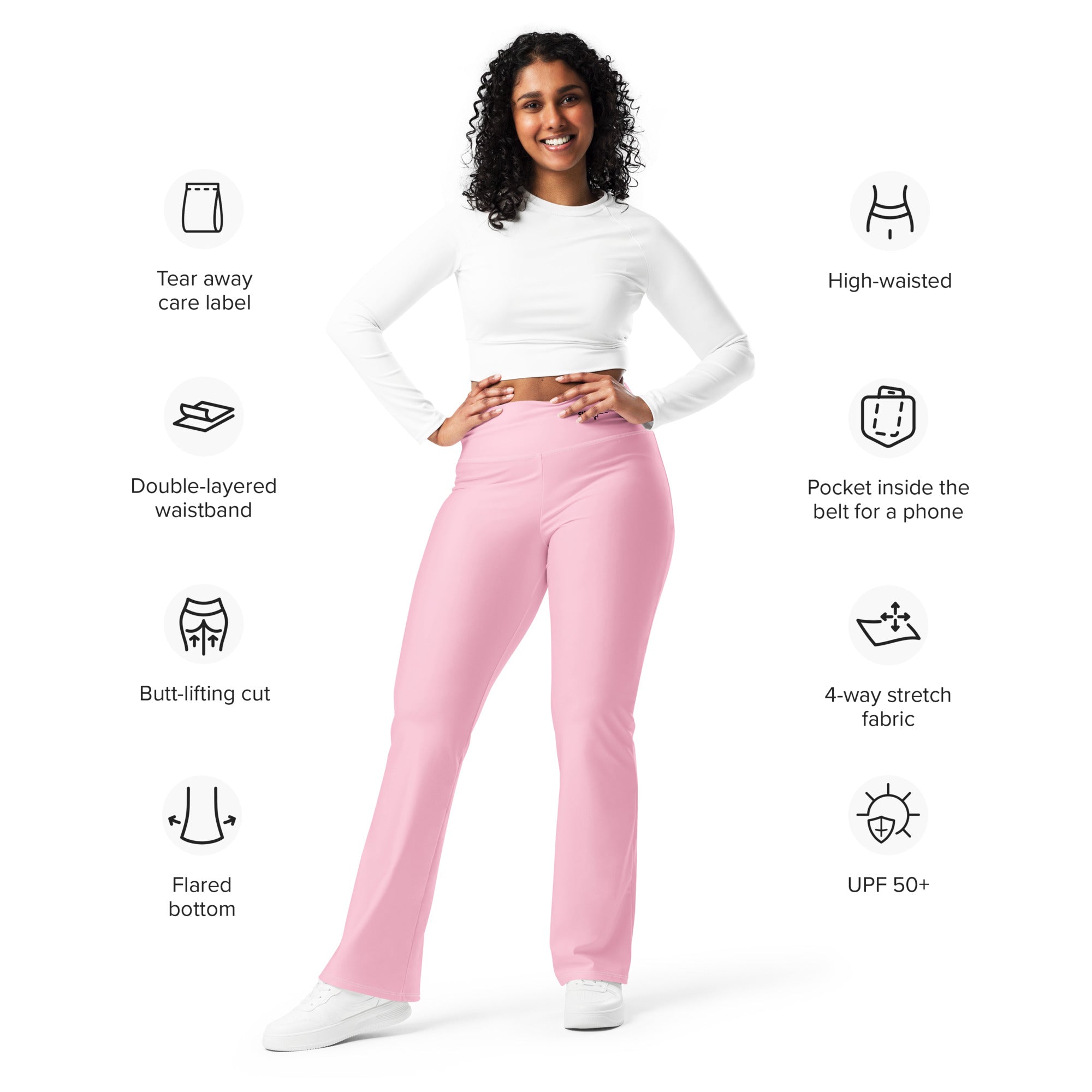 SUCCESS WIRE Flare Leggings for Women - Bubblegum