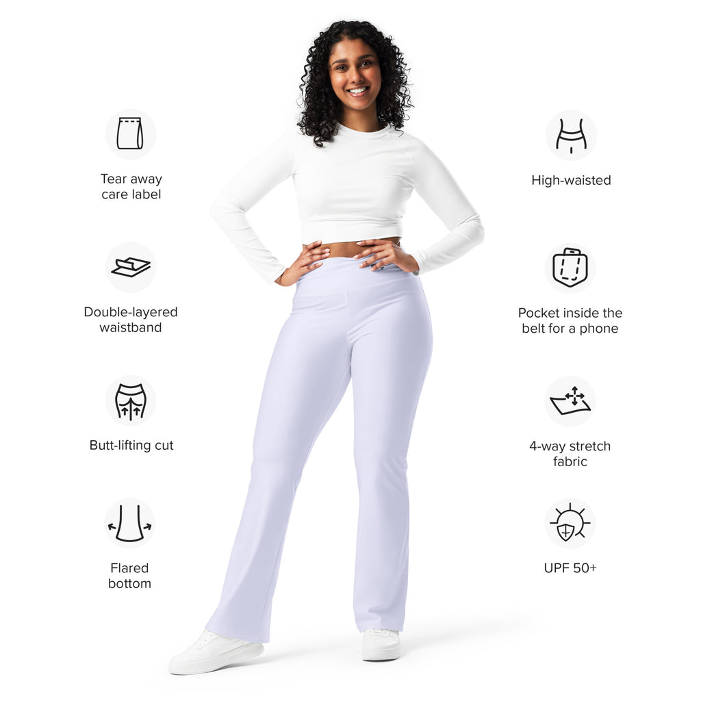 SUCCESS WIRE Flare Leggings for Women - Lavender