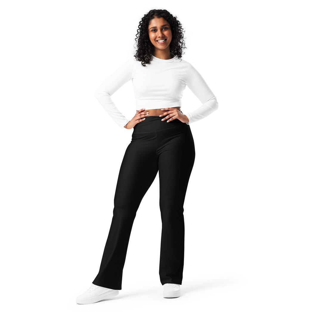 SUCCESS WIRE Flare Leggings for Women - Black