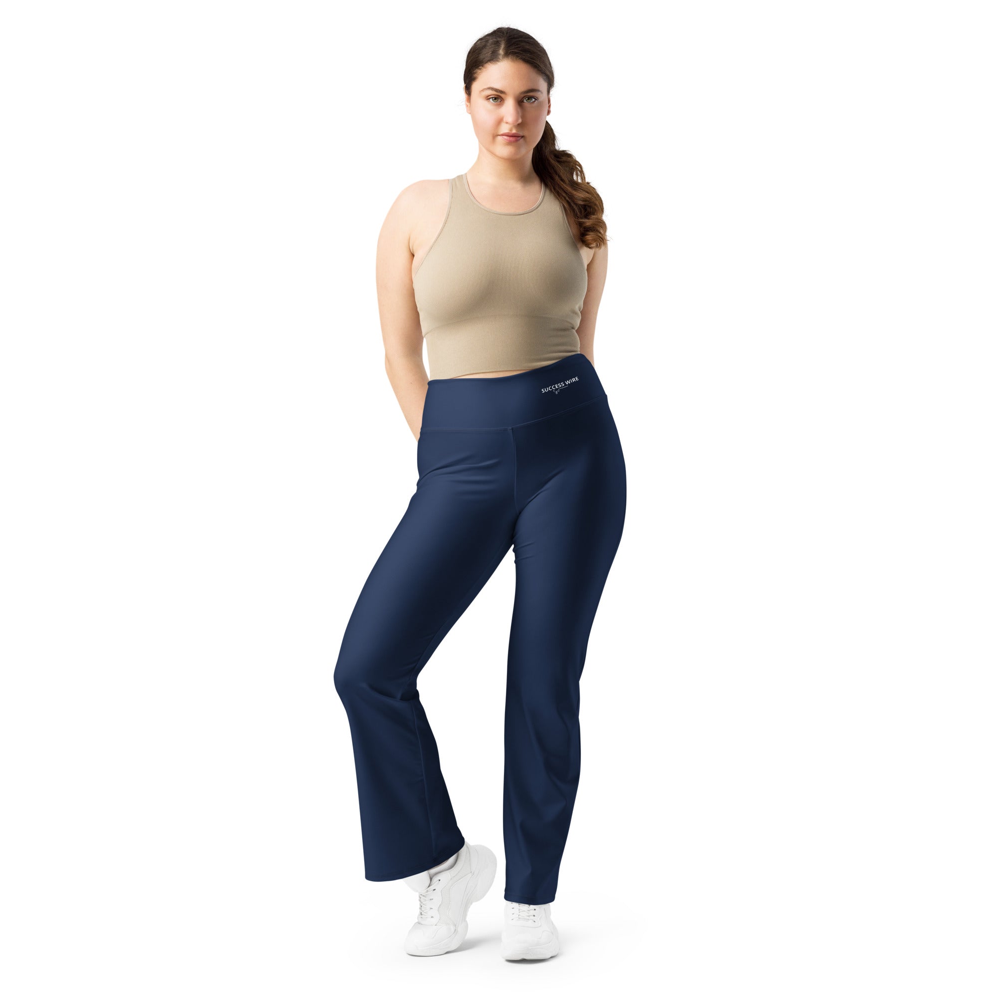 SUCCESS WIRE Flare Leggings for Women - Navy