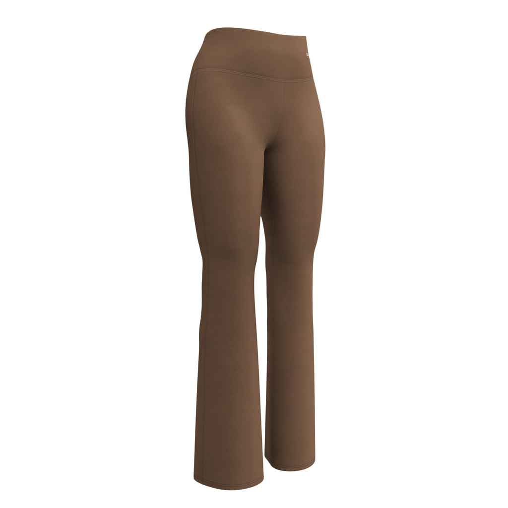 SUCCESS WIRE Flare Leggings for Women - Chocolate