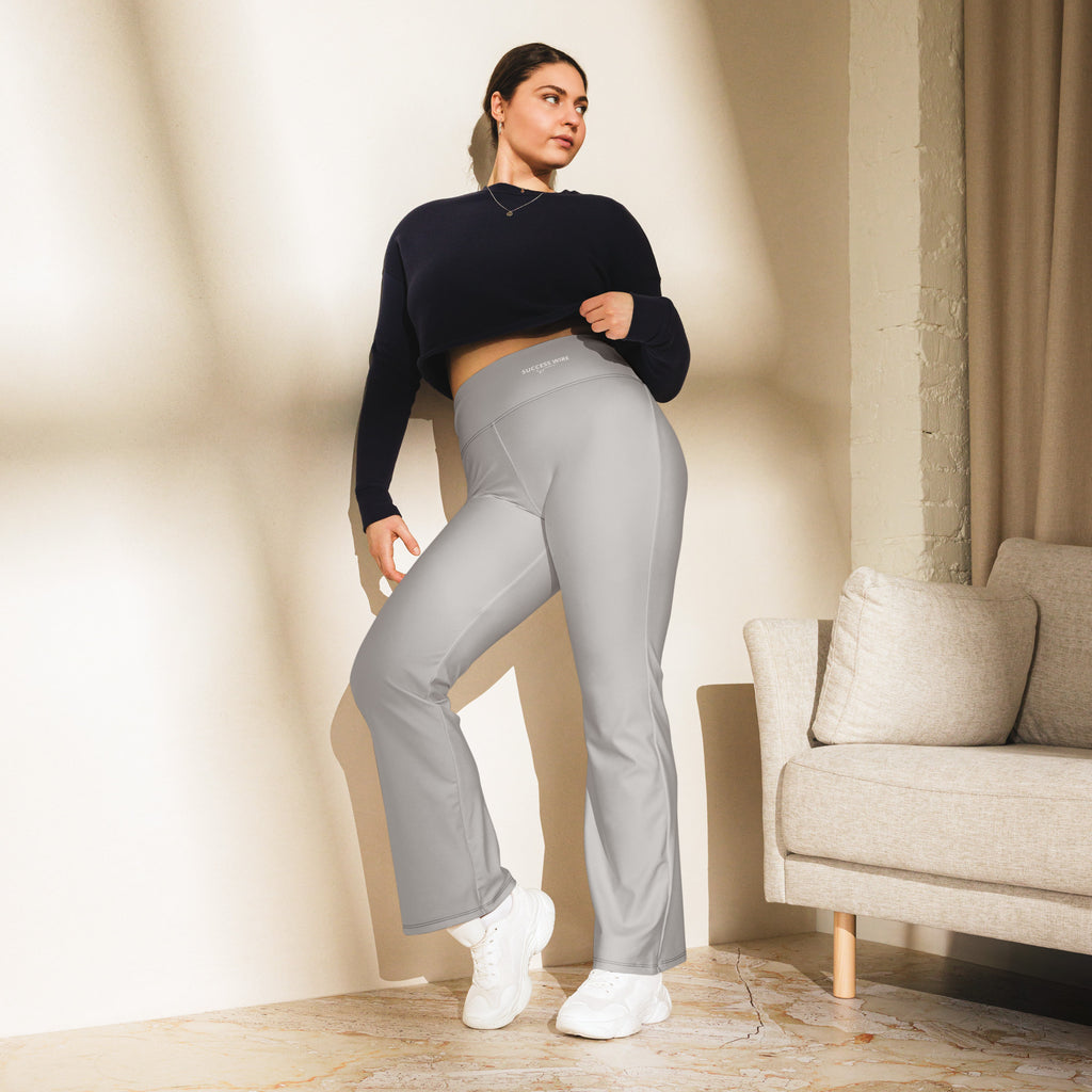 SUCCESS WIRE Flare Leggings for Women - Silver