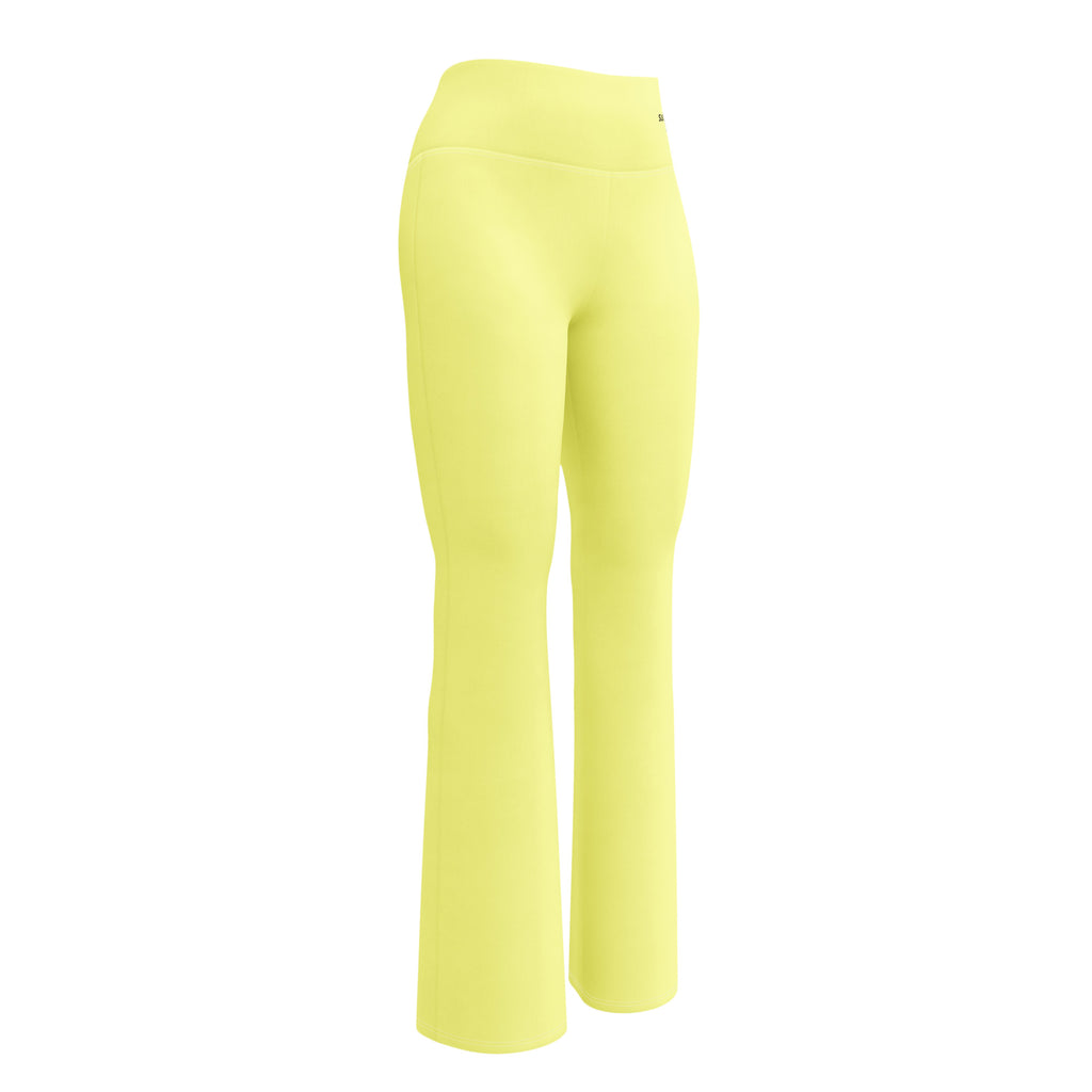 SUCCESS WIRE Flare Leggings for Women - Pastel Yellow