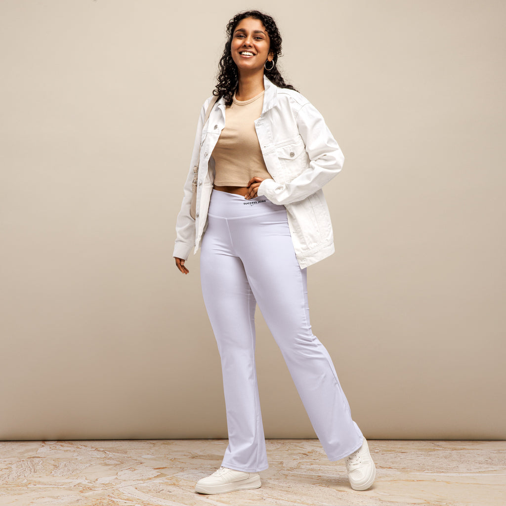 SUCCESS WIRE Flare Leggings for Women - Lavender