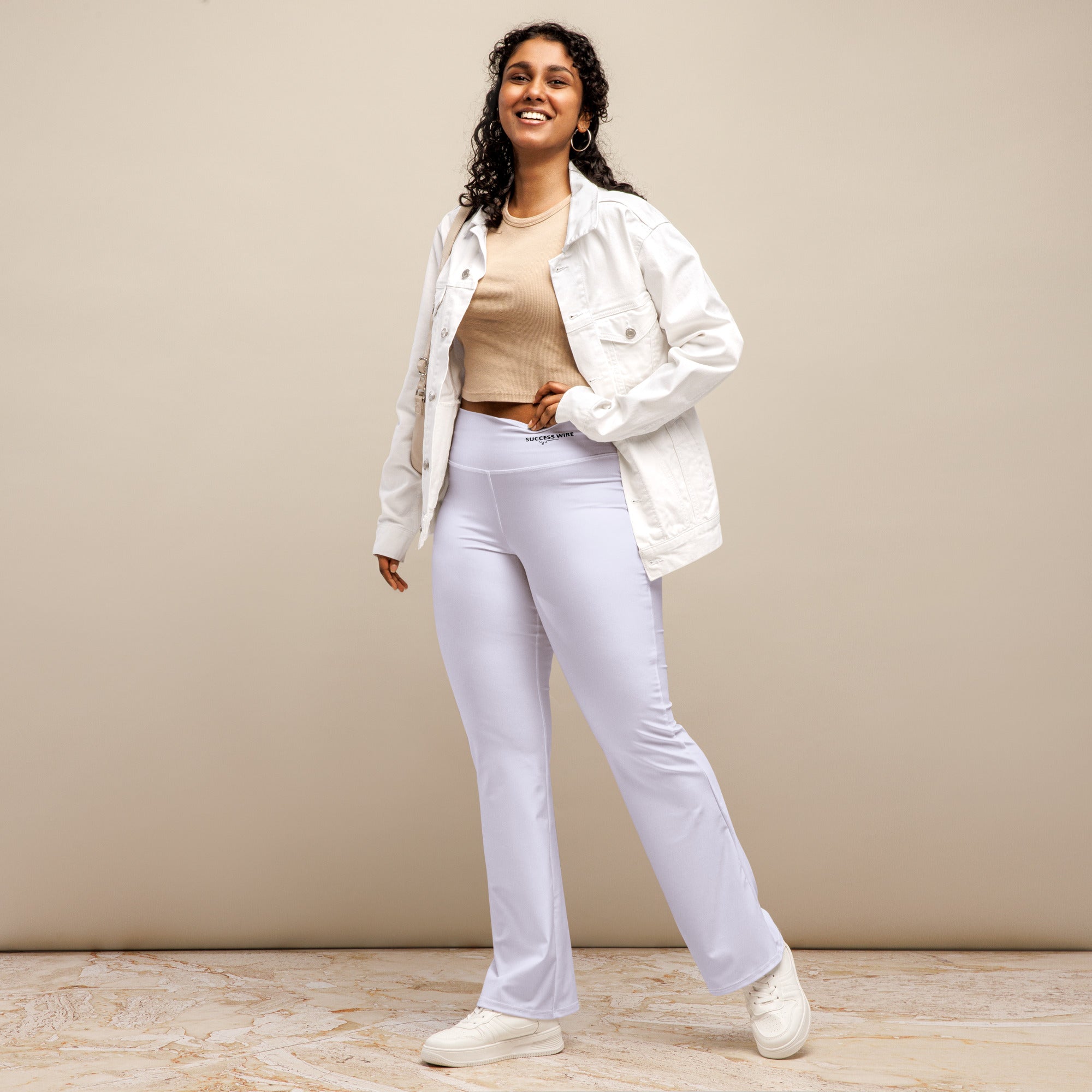 SUCCESS WIRE Flare Leggings for Women - Lavender