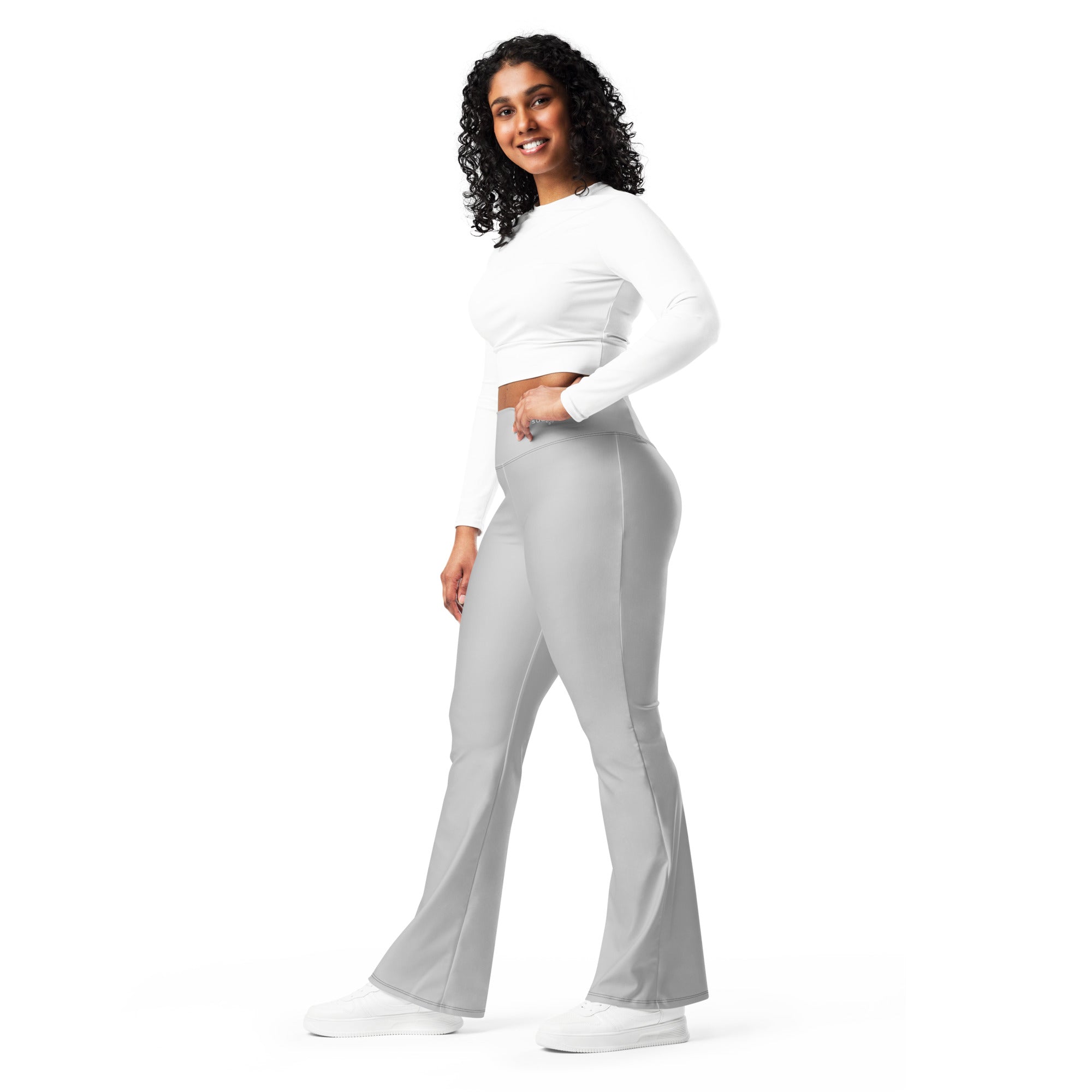SUCCESS WIRE Flare Leggings for Women - Silver