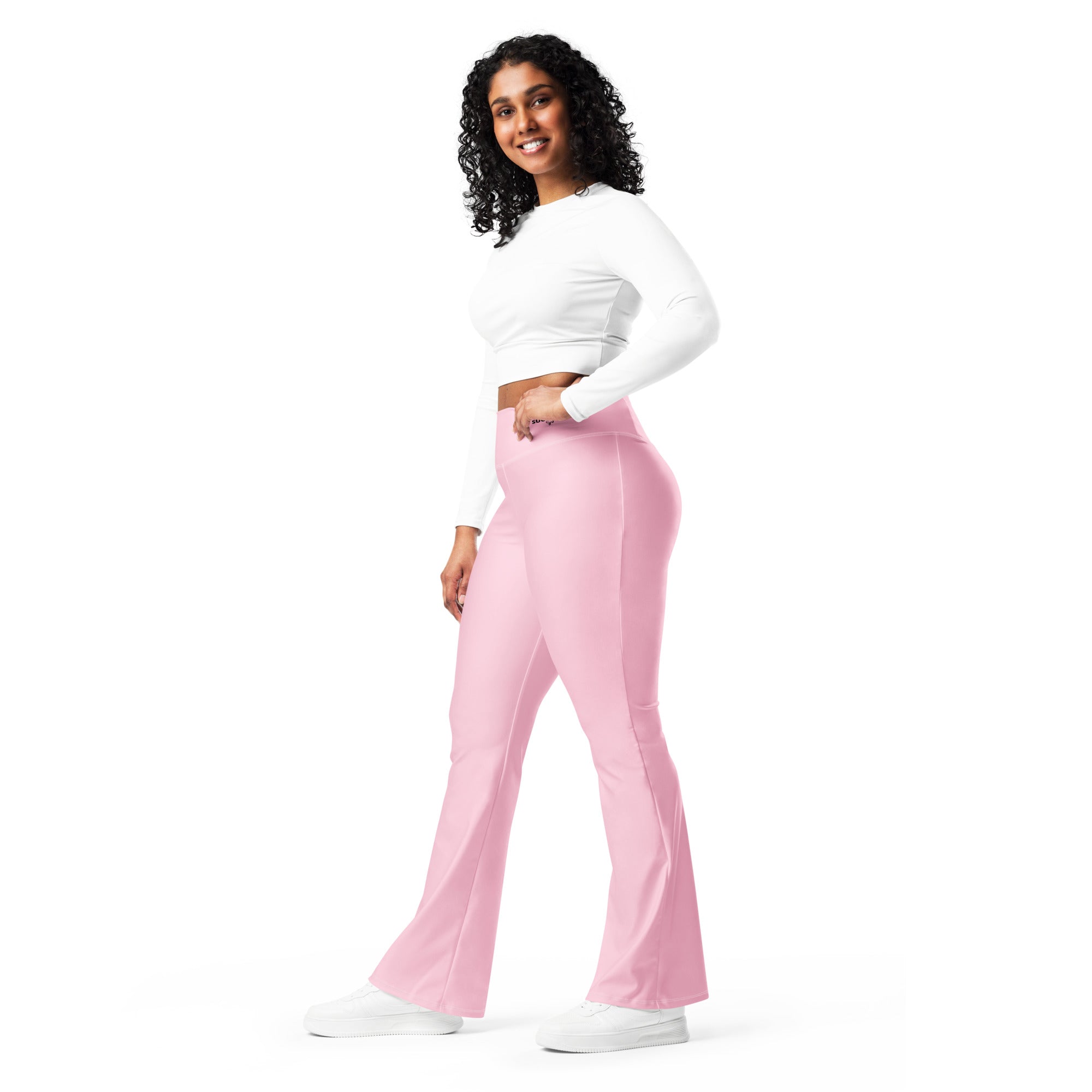 SUCCESS WIRE Flare Leggings for Women - Bubblegum