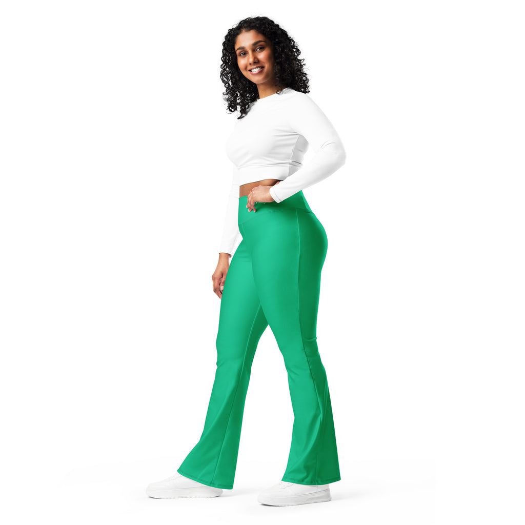 SUCCESS WIRE Flare Leggings for Women - Jade
