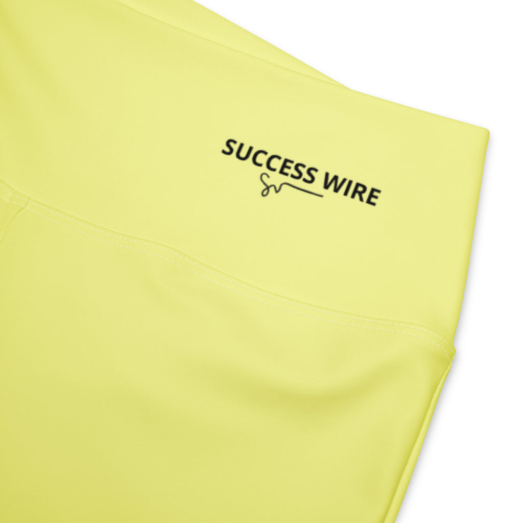 SUCCESS WIRE Flare Leggings for Women - Pastel Yellow