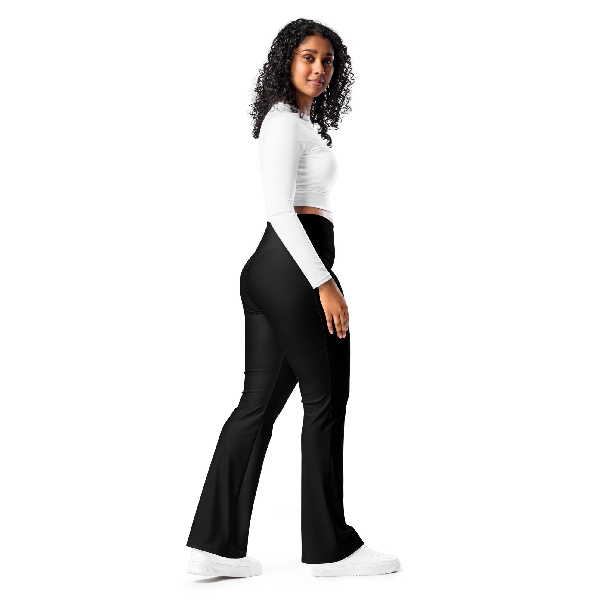 SUCCESS WIRE Flare Leggings for Women - Black