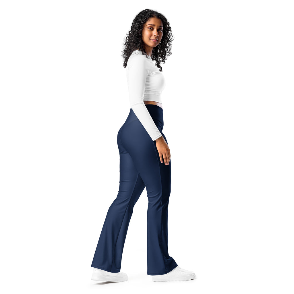 SUCCESS WIRE Flare Leggings for Women - Navy