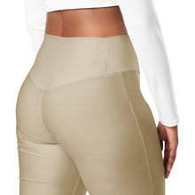 Load image into Gallery viewer, SUCCESS WIRE Flare Leggings for Women - Khaki Tan
