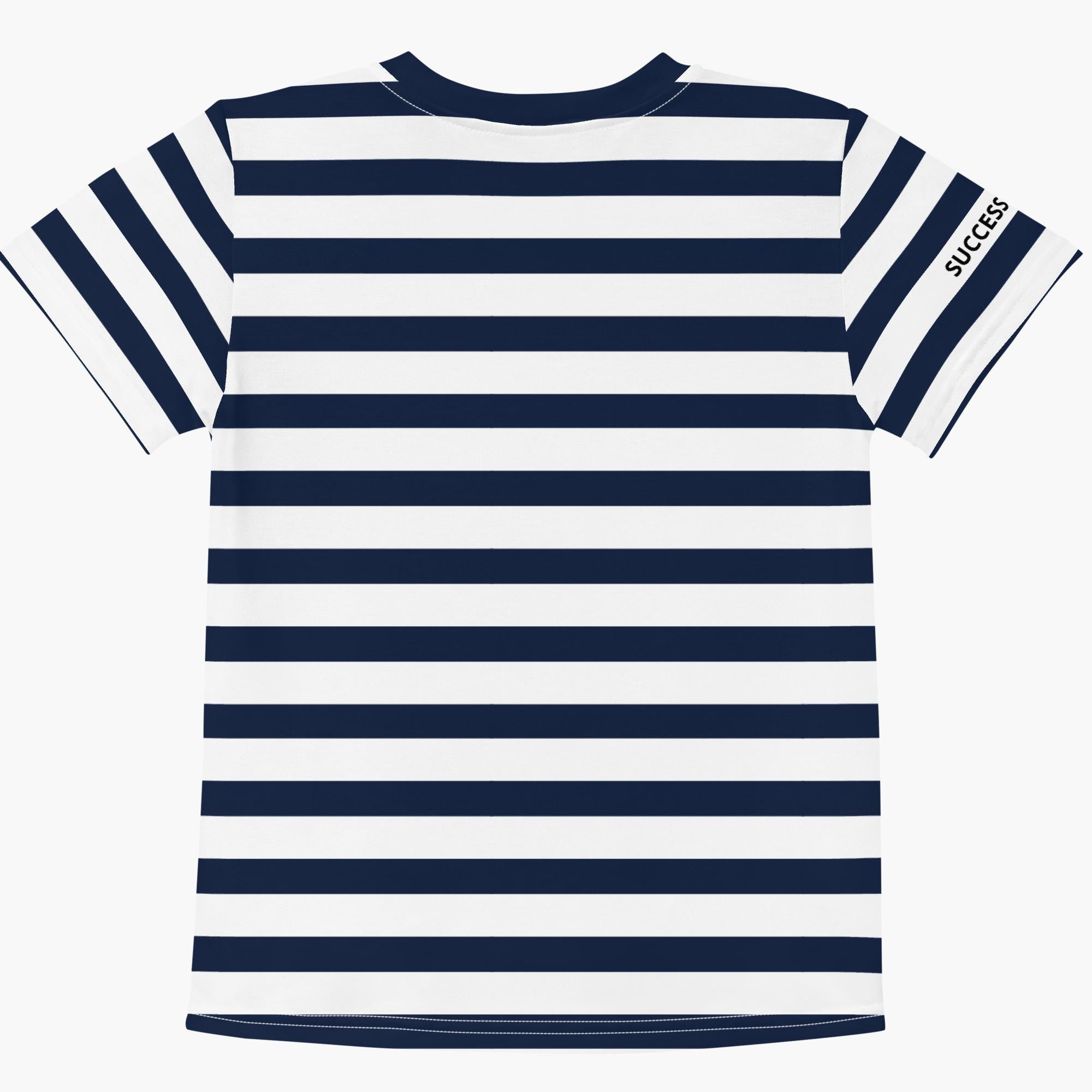 SUCCESS WIRE Unisex Striped Crew Neck T-Shirt for Little Kids (2T-7)