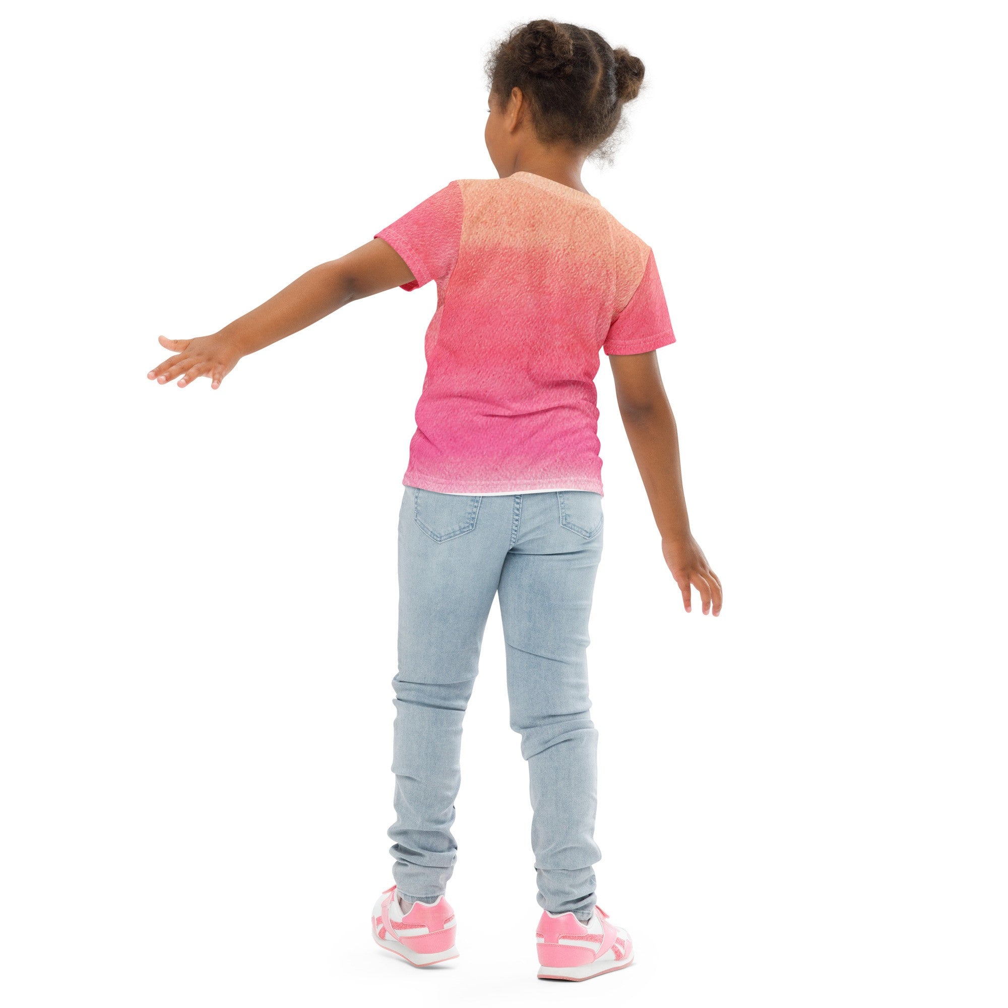 SUCCESS WIRE Watercolor Crew Neck T-Shirt for Little Girls (2T-7)