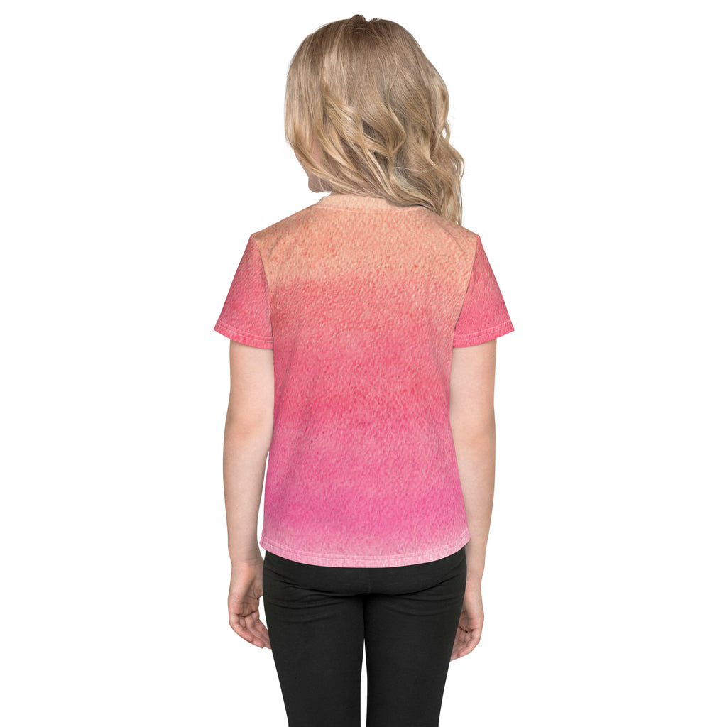 SUCCESS WIRE Watercolor Crew Neck T-Shirt for Little Girls (2T-7)
