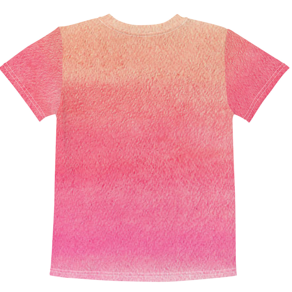 SUCCESS WIRE Watercolor Crew Neck T-Shirt for Little Girls (2T-7)