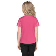 Load image into Gallery viewer, SUCCESS WIRE Blooming Petals Crew Neck T-Shirt for Little Girls (2T-7) - Brink Pink
