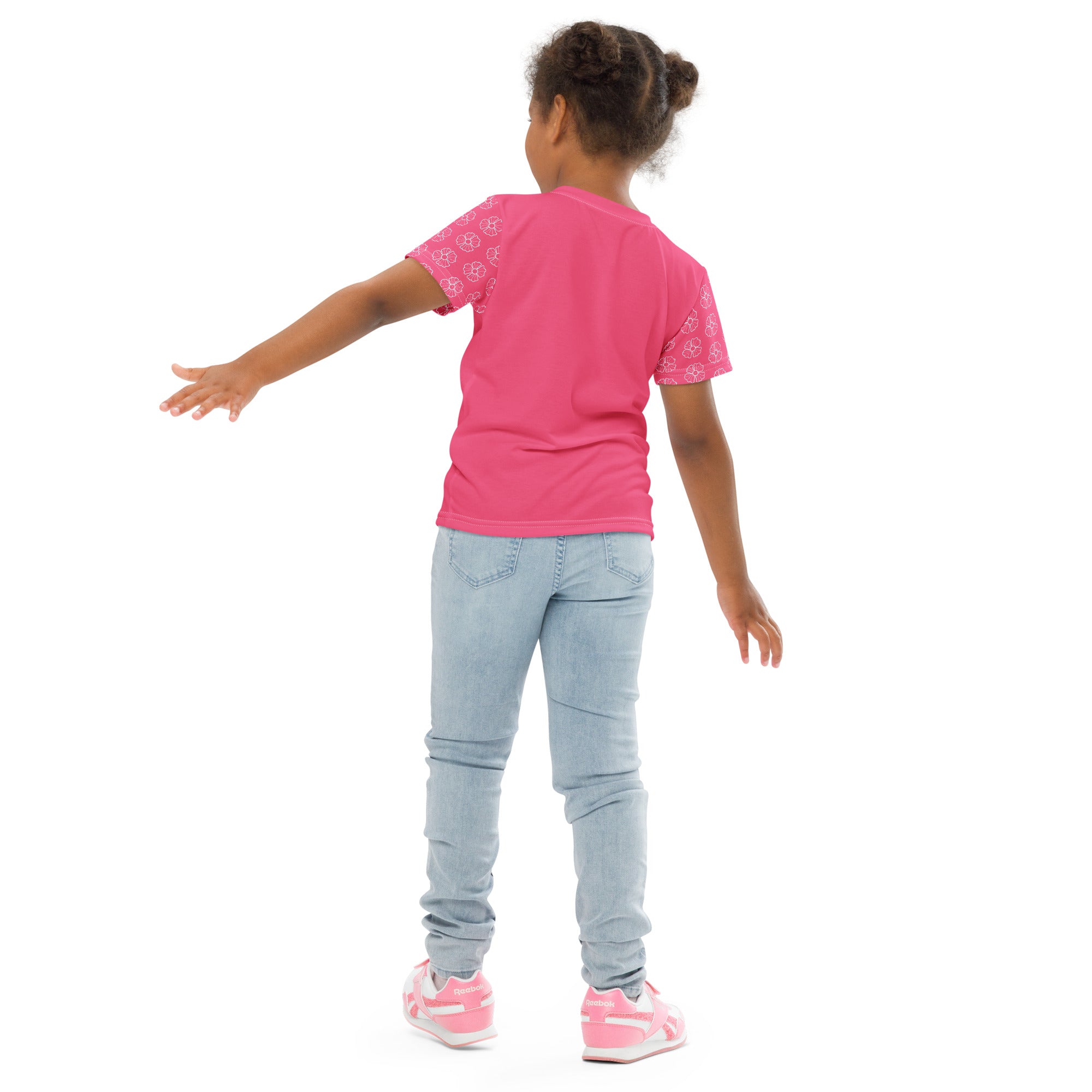 SUCCESS WIRE Blooming Petals Crew Neck T-Shirt for Little Girls (2T-7) - Brink Pink