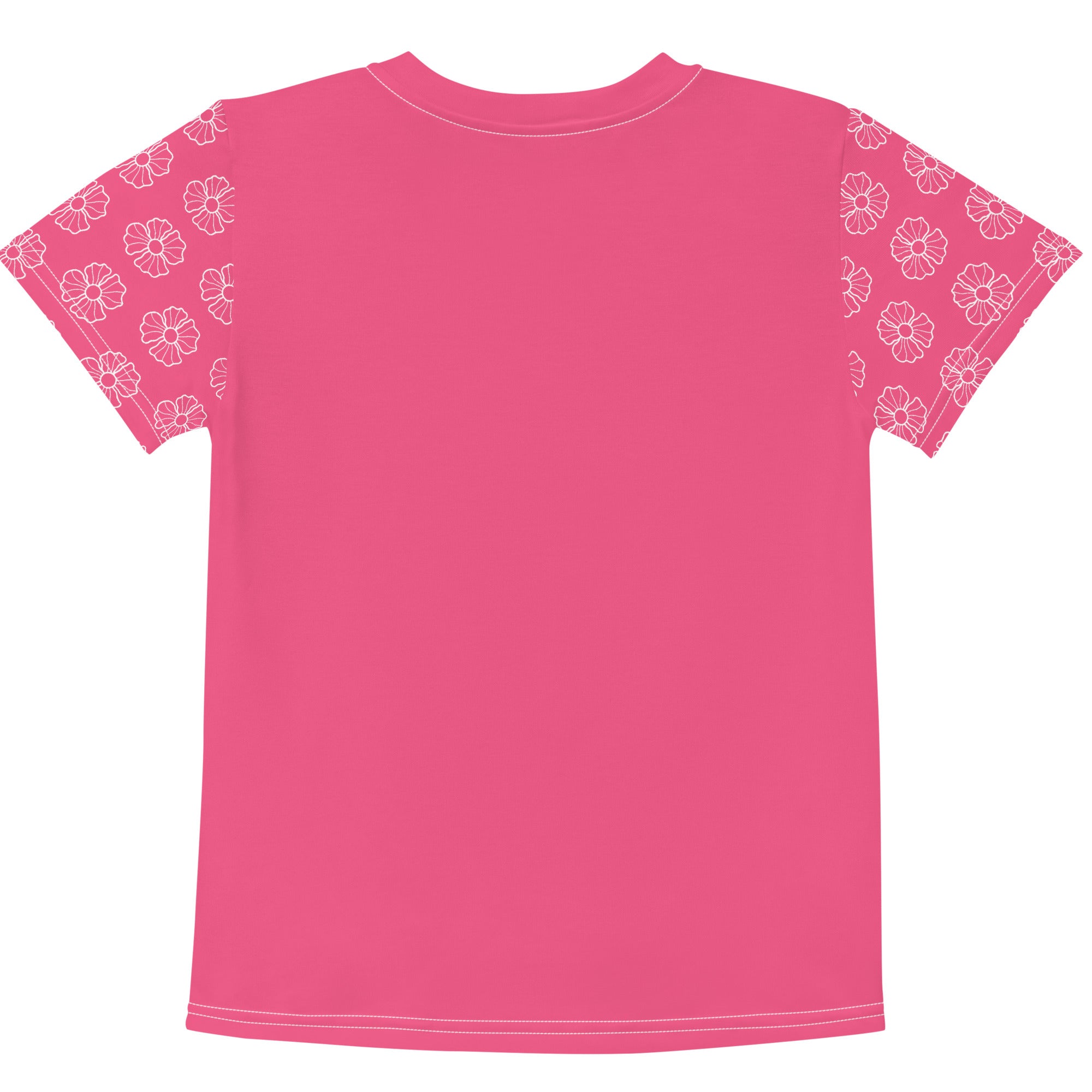 SUCCESS WIRE Blooming Petals Crew Neck T-Shirt for Little Girls (2T-7) - Brink Pink