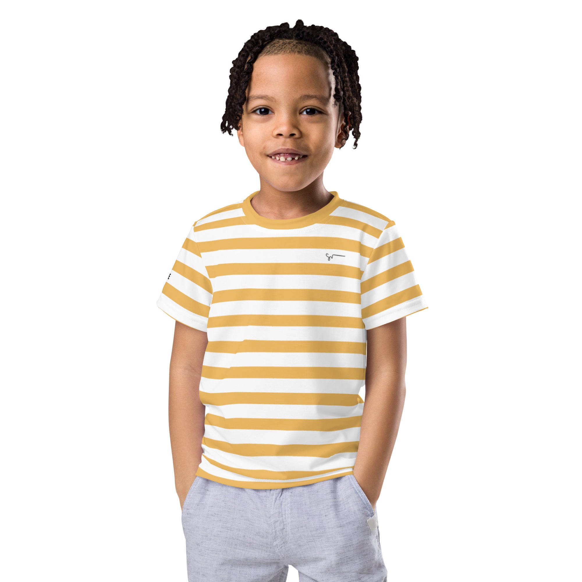 SUCCESS WIRE Unisex Striped Crew Neck T-Shirt for Little Kids (2T-7)