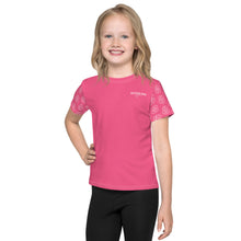 Load image into Gallery viewer, SUCCESS WIRE Blooming Petals Crew Neck T-Shirt for Little Girls (2T-7) - Brink Pink
