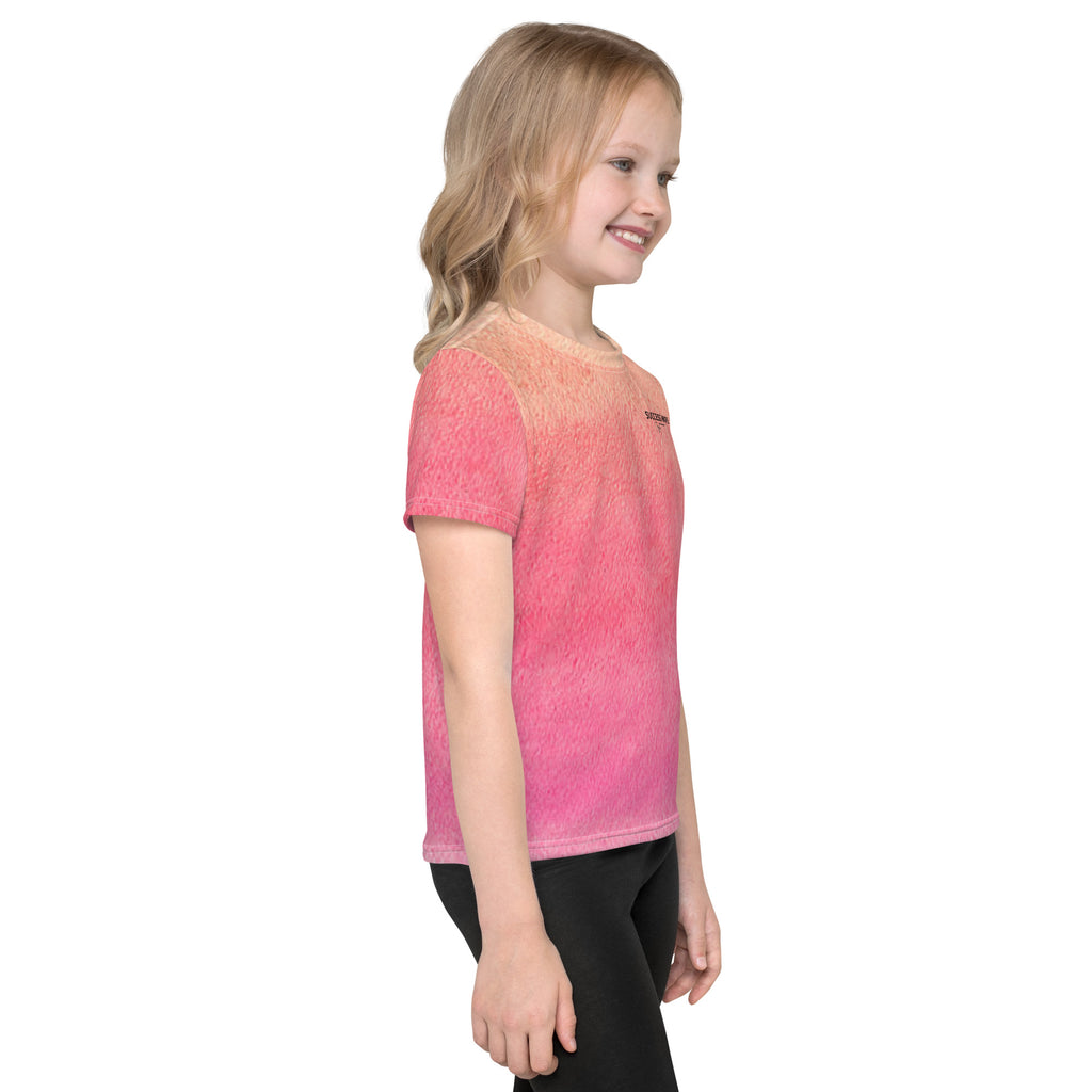 SUCCESS WIRE Watercolor Crew Neck T-Shirt for Little Girls (2T-7)