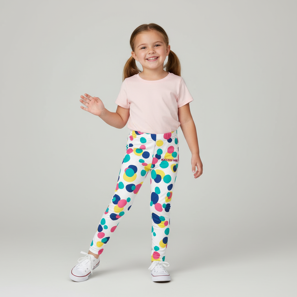 SUCCESS WIRE Dots Leggings for Little Girls (2T - 7)