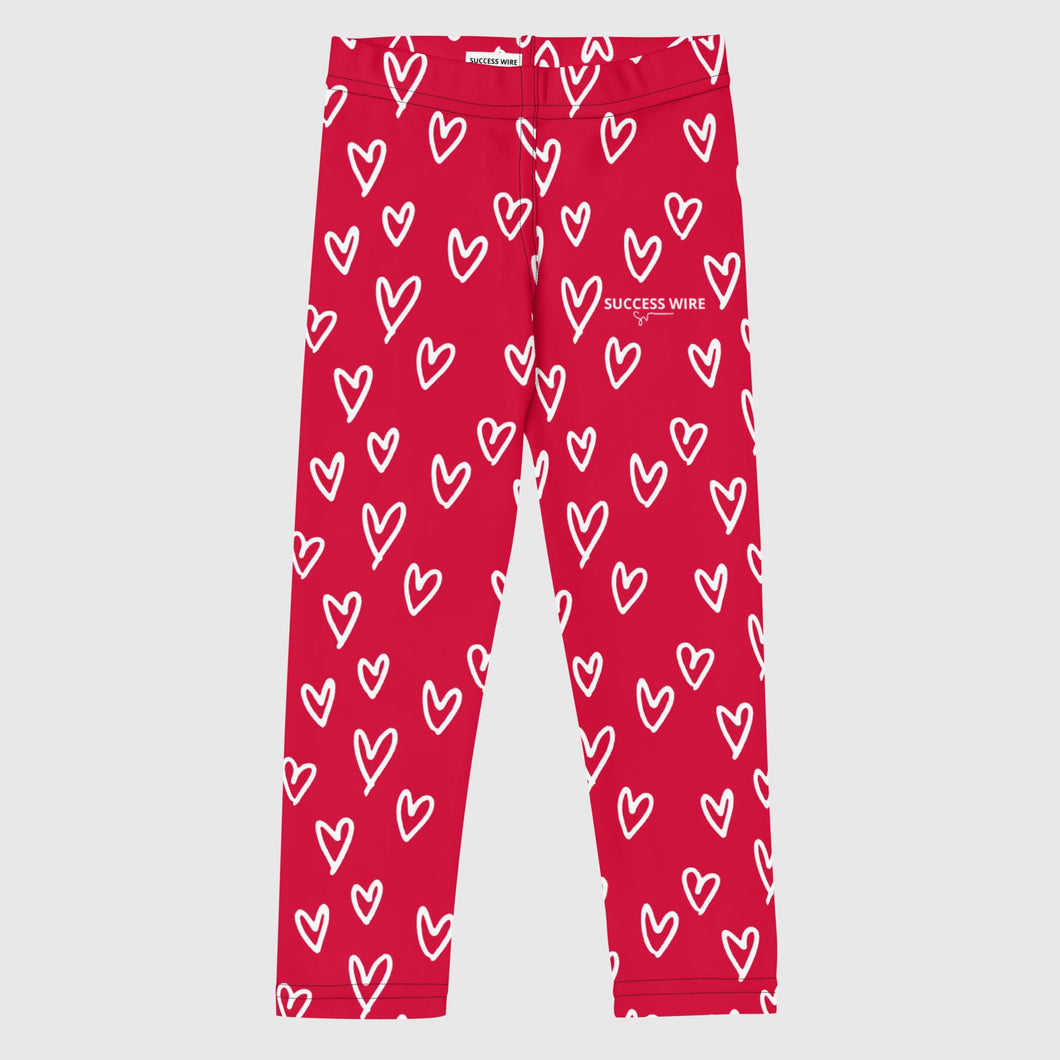 SUCCESS WIRE Heart Leggings for Little Girls (2T-7)