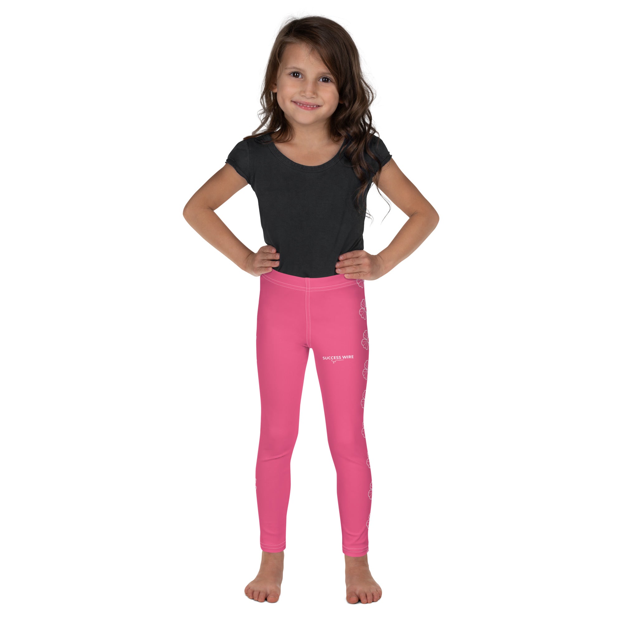 SUCCESS WIRE Blooming Petals Leggings for Little Girls (2T-7) - Brink Pink