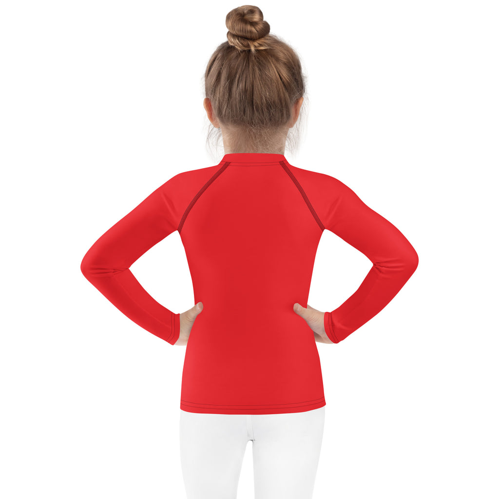 SUCCESS WIRE Unisex Alizarin Red Rash Guard for Little Kids (2T-7)