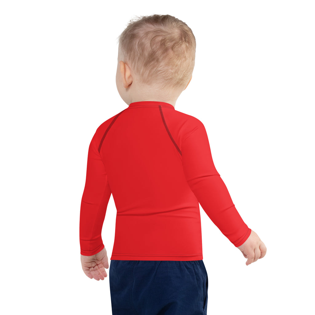SUCCESS WIRE Unisex Alizarin Red Rash Guard for Little Kids (2T-7)